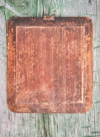 Vintage wooden background with old rough grunge red boardの写真素材