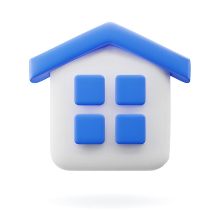 3d vector minimal house for estate, mortgage, loan design illustrationのイラスト素材