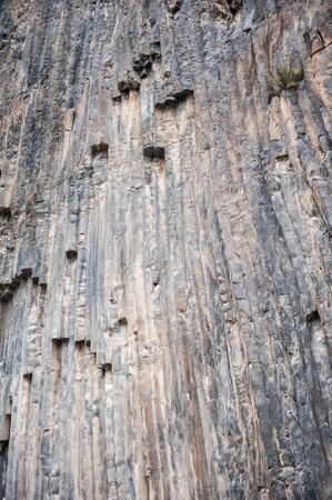 The Symphony of Stones in Garni, Armenia, hexagonal rock formations showcase the rugged beauty of natureの写真素材
