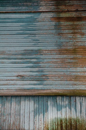 Old wooden plank wall of old vintage house empty texture backgroundの写真素材