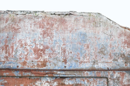 Cracked vintage wall with textured surface and rustic charmの写真素材