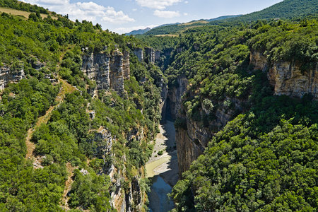 Osumi Canyon in Albania seen from the view points
