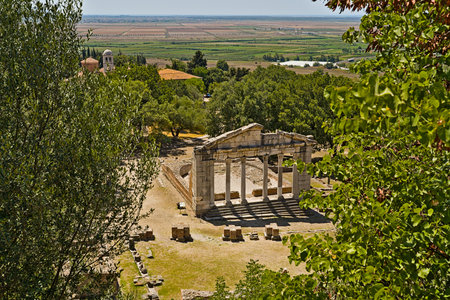 Monument of Agonothetes in the archieological park of Apolloniiaの写真素材