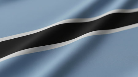 Comoros national flag blowing in the wind isolated. Part of a series.の写真素材