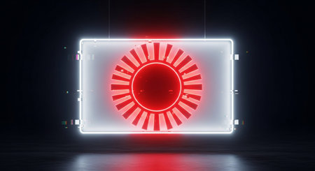 Abstract neon light background. Futuristic concept. 3D Rendering