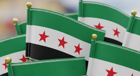 Close-up of the national flag on a zipper.の写真素材