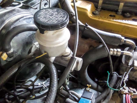 oil break tank in local garadeの写真素材