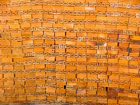 Brick wall outdoor near construction area,Banglamung ,Chonburi, Thailandの写真素材