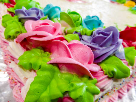 Cake Cream Rose in Anniversary of supermarket in local Banglamung  Chonburi