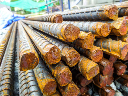 DEFORMED BARS STEEL materialの写真素材