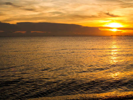 Eye of sunlight when sunset in overseaの写真素材
