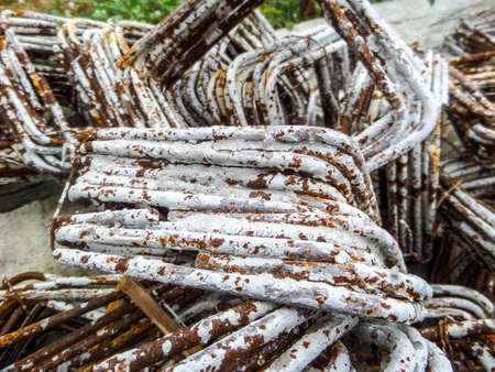 Rust and dirt meatrial in local constructionの写真素材