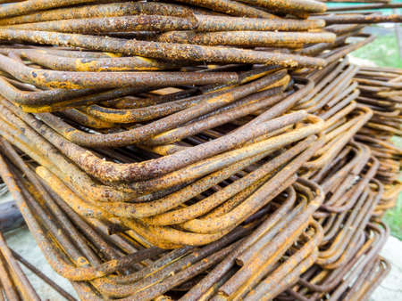 Rust and dirt meatrial in local constructionの写真素材