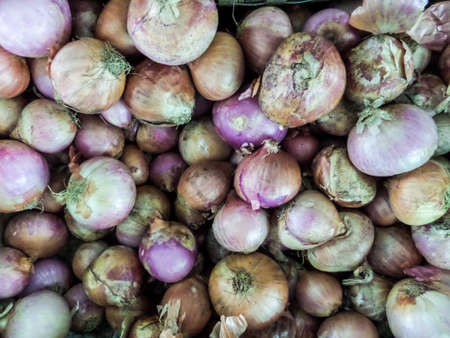 Small red onion use to ingredient thai foodの写真素材