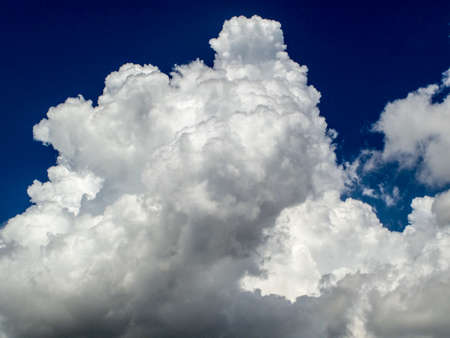 Blue sky and white cloud in summer at thailandの写真素材
