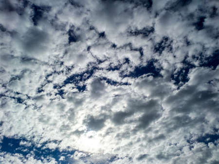 Blur cloud in the blue sky in rainny seasonの写真素材