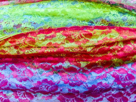 rainbow cotton texture skin on topの写真素材