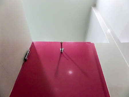 The pink door and lockの写真素材