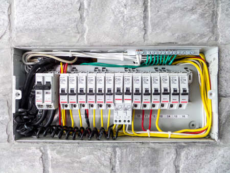 electric main box in the house set up to control and service