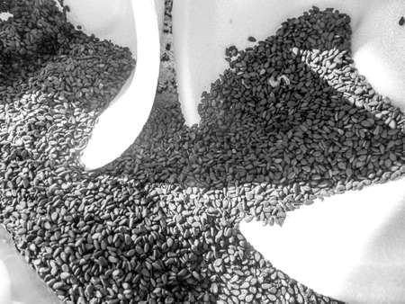 Black food and beverage of worship to Rahuの写真素材