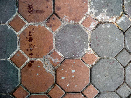 Brown and gray of block floor texture