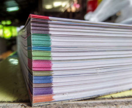 Background of book and rainbow color of textureの写真素材