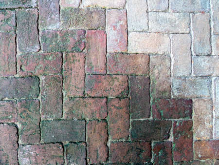 Background of block floor, wet and dry surfaceの写真素材