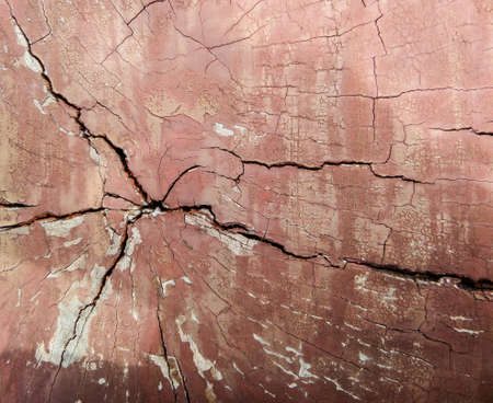 Old wood is crack on surfaceの写真素材