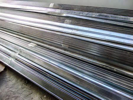 verge with bargeboards for ceiling plaster at constructure areaの写真素材