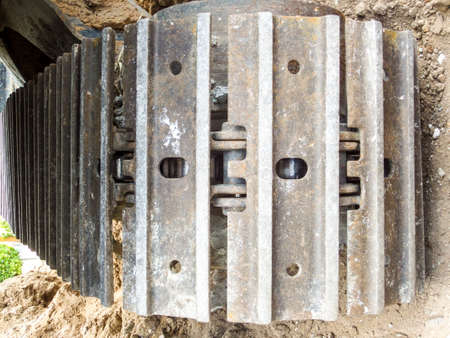 Part of old JCB machineの写真素材