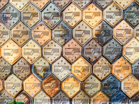 Dirt mosaic interior on wall