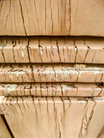 Old wood surface at local wood bridgeの写真素材