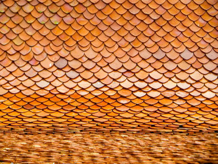 Roof horizental line texture of public thai art temple
