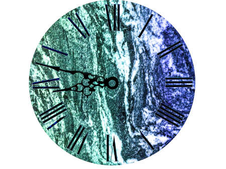 vintage luxury clock black text and colorful marble backgroundの写真素材