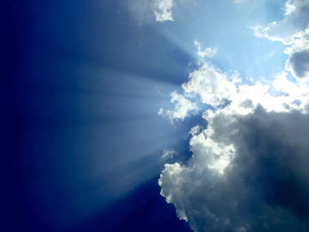 sunlight shiny back blue cloud in a day
