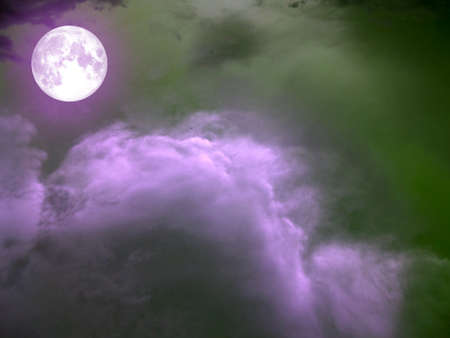 linar on the dark purple sky white cloud, Elements of this image furnished by NASAの写真素材