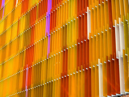 acrylic plastic sheet interior and exterior outdoor have a colorful pattern of concept designの写真素材