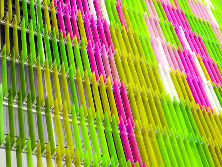 acrylic plastic sheet interior and exterior outdoor have a colorful pattern of concept design