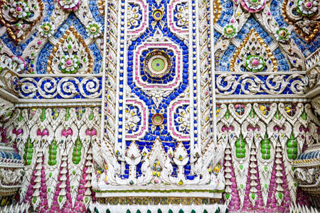 2018 March 23: Banglaming, Chonburi, Thailand. Art of borken mosaic interior and decorate at Banglamung Templeのeditorial素材