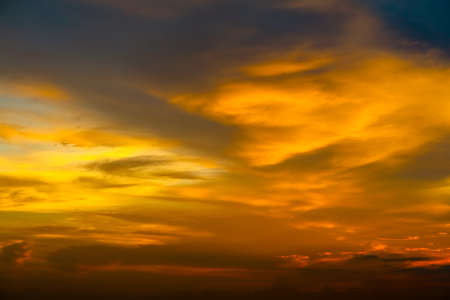 Eternal flame colorful cloud and evening sky and ray of last light of sunset
