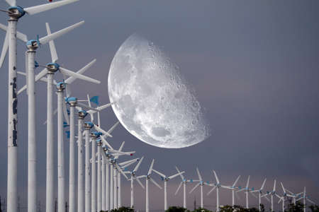 half old moon back Wind turbines produce wind energy which is a clean energy