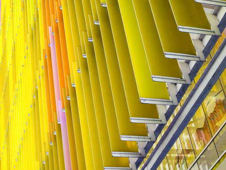 acrylic plastic sheet interior and exterior outdoor have a colorful pattern of concept designの写真素材