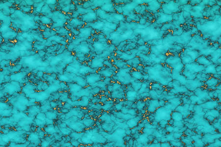 gold mineral and blue sapphire teal color marble luxury interior backgroundの写真素材