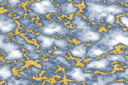 mineral gold tiny line texture on periwinkle color marble luxury interior backgroundの写真素材