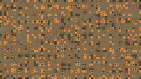 visualization wave technology digital surface background, abstract earth tone square light particles...