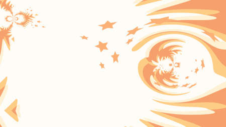 abstract animation border on the cream caramel milk tone backgroundの写真素材