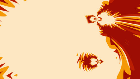 abstract animation border on the strawberry caramel milk tone backgroundの写真素材
