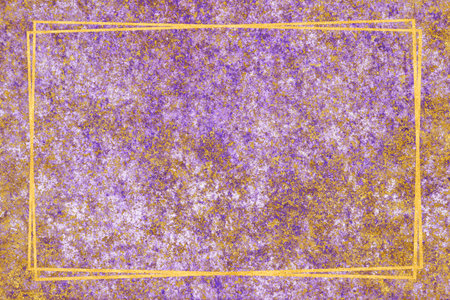 Amethyst in marble and mineral gold on the texture surface background with luxury gold borderの写真素材