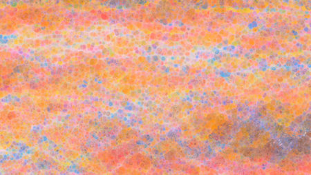 blur water color jelly colorful rainbow pastel and orange yellow and blue tone texture backgroundの写真素材