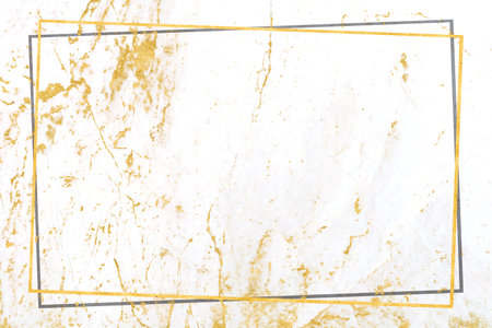 white marble and mineral gold and tilted gray border on texture surfaceの写真素材